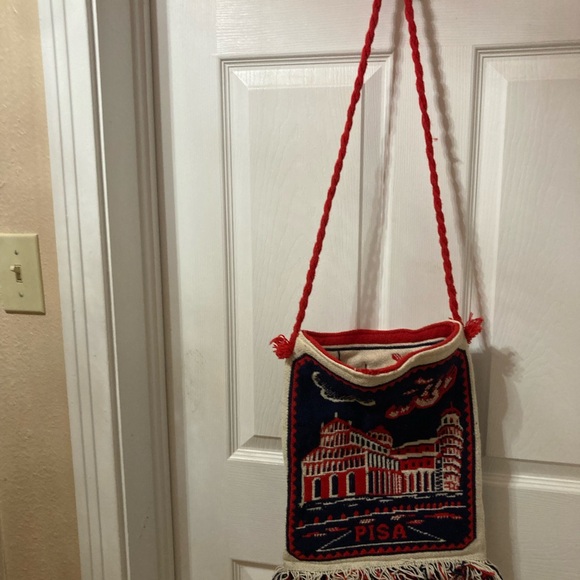 Red and Blue Pisa Tapestry Bag - Picture 2 of 2